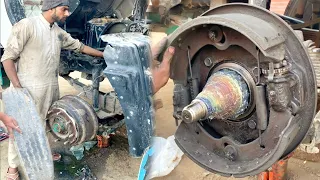 How to Clean Truck Front Wheel Hub | Greasing of Bearings and Fitting Hino Truck Tire | Tire Fitting