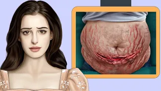 ASMR Remove Fat & Big Acne Infected Belly | Deep Cleaning Animation