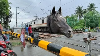 Dangerous MAD Horse Head Jan Shatabdi Express Furious Stormy Skipping Out Railgate