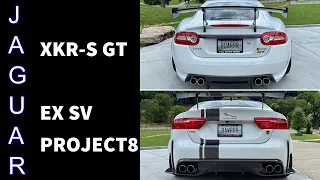 Jaguar XKR S GT vs Project8 Cold Start Exhaust