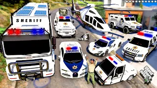 GTA 5 - Stealing Sheriff Department Vehicles with Franklin! (Real Life Cars #102)