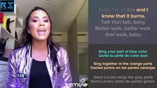 Demi Lovato - Sorry Not Sorry  | Sing by smule | Sing with the karaoke artist with lyrics