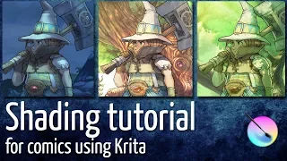 Shading tutorial for comics using Krita - by David Revoy