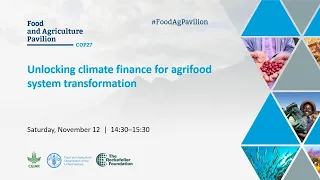 Unlocking climate finance for agrifood system transformation