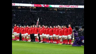 Wales National Anthem epic crowd and band Land of my Fathers Hen Wlad Fy Nhadau