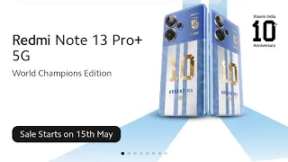 Redmi Note 13 Pro+ 5G | The G.O.A.T | world Champions Edition  Smartphone | TJMD gamers
