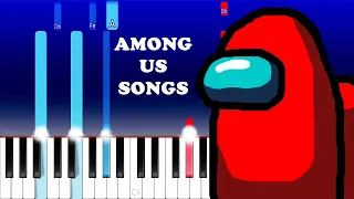 AMONG US SONGS (Piano Tutorial)