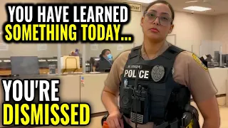 Idiot Female Cops Get Free Education! GET OUT NOW! Unlawful Orders Refused! Cops Get Owned - 1Audit