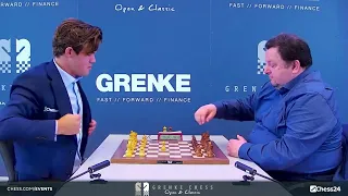 Magnus Carlsen vs Daniel Fridman vs Ding Liren #GRENKE Chess Classic 2024 Round 7