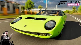 Первый суперкар в мире - Lamborghini Miura - Forza Horizon 3 на руле Fanatec CSL Elite