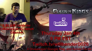 GIVEAWAY SPECIAL ON CLASH CAST!!! Google Play and Itunes Gift Cards!!