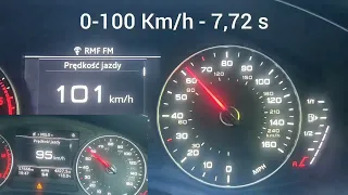 Audi A4 B9 2.0 TDI 150Km@180Km S-Tronic acceleration 0-100 Km/h before and after remap stage1