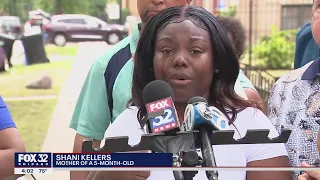 Mother of 5-month-old Chicago girl fatally shot calls for an end to gun violence through tears