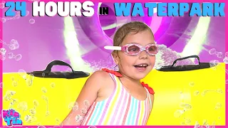 24 HOURS WATERPARK OVERNIGHT CHALLENGE!! LAST TO LEAVE THE POOL WINS!