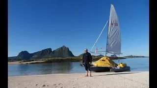 2010 Norway solo sailing trip on the inflatable trim