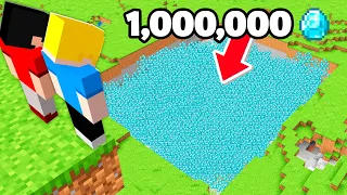 CONSEGUI 1.000.000.000 de DIAMANTES no Minecraft!