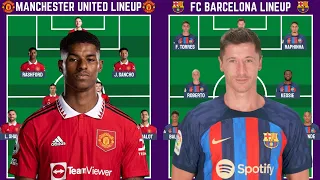 Manchester United Vs FC Barcelona Head To Head Predicted Lineup Europa League KO Playoff 2nd Leg