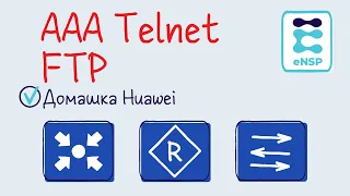 Домашняя работа eNSP 3. Telnet, FTP. (Лекция 8)