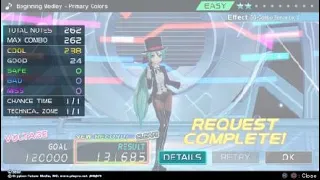 Hatsune Miku: Project DIVA X - Beginning Melody - Primary Colours [Easy]