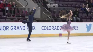 2015 ISU Jr. Grand Prix-Colorado Springs Short Dance Chloe LEWIS / Logan BYE USA