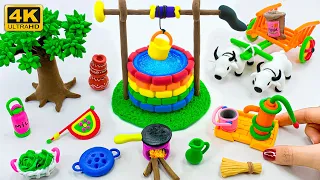 ❤️DIY Miniature Clay House, Kitchen Set, Rainbow Brick Well..| Using Cola And Mentos Catch Lobster🦞