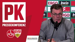 Die PK mit Dieter Hecking & Sebastian Hoeneß | DFB-Pokal | 1. FC Nürnberg - VfB Stuttgart 0:1