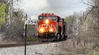 CN 3846 U724 Southbound Ore train at Ladysmith, WI at MP 354.0