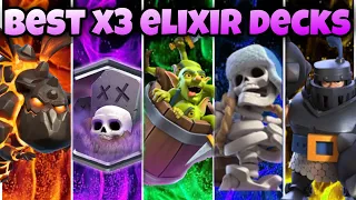 BEST 5 DECKS for the 3x Elixir Royal Tournament in 2023 👑