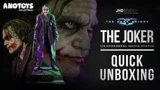 Quick Unboxing: JND Studios The Dark Knight The Joker 1:3 Hyperreal Movie Statue