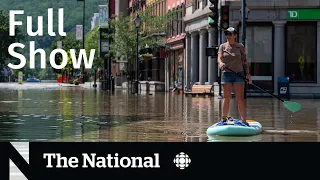 CBC News: The National | Vermont floods, NATO summit, Wildfire-resilient homes