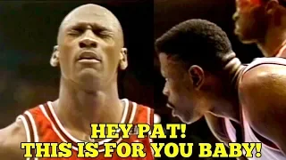 MICHAEL JORDAN "EYES CLOSED FREE THROW" VS TAUNTING PATRICK EWING (1991 NBA SEASON)