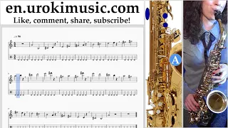 How to Play Saxophone (Alto) Luis Fonsi, Demi Lovato - Échame La Culpa Tabs Part#1 exercises,