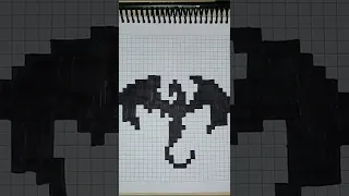 How to Draw Black Dragon #shorts #pixelart