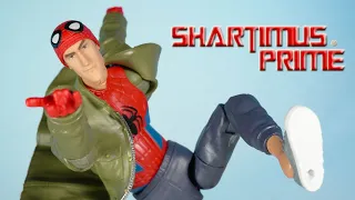 Marvel Legends Peter B. Parker Spider-Man Into the Spider-Verse Stilt-Man BAF Hasbro Figure Review