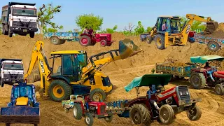 Pulling Power Test My Tractors Sonalika 60 Rx Eicher 485 Mahindra Arjun NOVO Di 4wd Eicher 242 #jcb