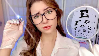 ASMR Eye Exam EVERYTHING IS WRONG, Doctor Roleplay Lens 1 or 2 Test REALISTIC Cranial Nerve, Orbital