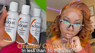 Easy Orange/Ginger Hair In Under 10 Minutes! | Watercolor Method On 613 Hair | Ft. Unice Hair