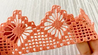 Wonderful Super Easy Crochet Border Lace Pattern Tutorial