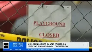 Children burned after acid dumped on playground slides in Longmeadow