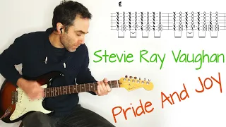 Stevie Ray Vaughan - Pride and Joy - Guitar lesson in standard tuning / tutorial / cover with tab