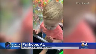 Boy Stuck In Toy Machine