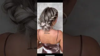 Braided buns hair tutorial #shorts