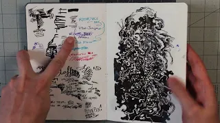 Completed Sketchbook Tour / Flip-through 2022 (Mostly Pen and Ink)