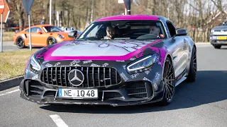 Mercedes AMG GT R Pro with Fi Exhaust - Accelerations & Drag Races !