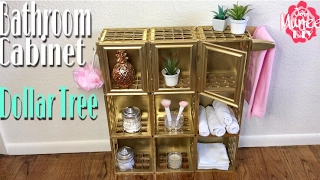 Dollar Tree DIY Bathroom Storage Cabinet