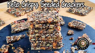 HOW TO MAKE KETO CRISPY SEEDED CRACKERS - HEALTHY, CRISPY & DELICIOUS !