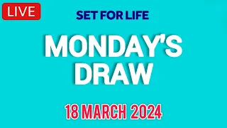 The National Lottery Set For Life draw results from Monday 18 March 2024 | Live