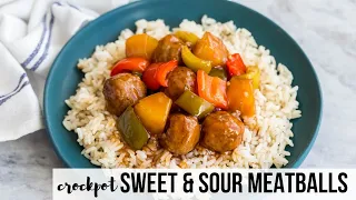 Sweet and Sour Crockpot Meatballs! | The Recipe Rebel