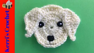 Crochet Labrador Head Tutorial - Crochet Applique Tutorial