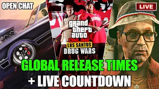 🔴GTA ONLINE DLC: Global Release Times + Countdown Timer to launch of Los Santos Drug Wars Update